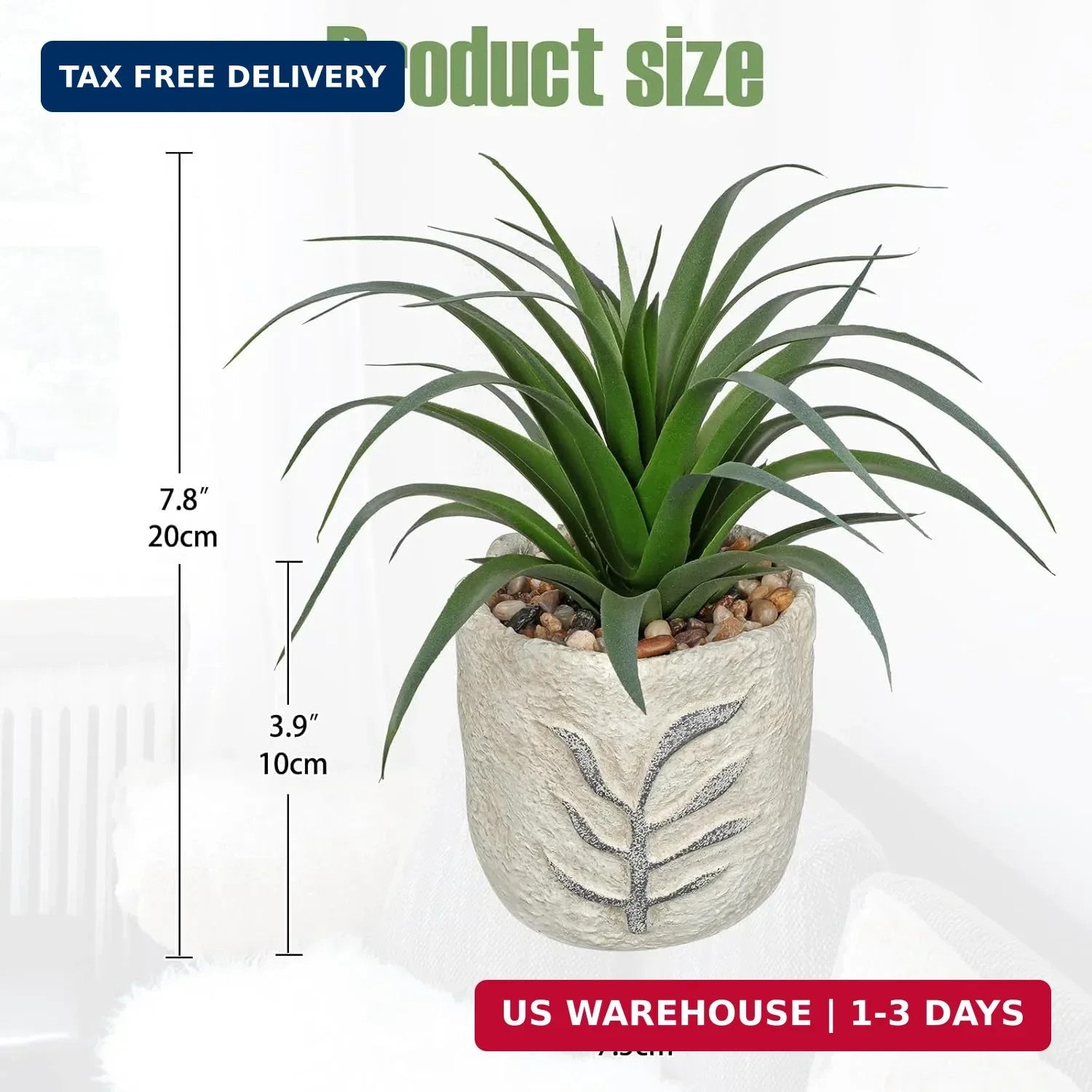 Hollyone 2 Pack Small Artificial Succulents Plants Potted Fake Spiked Succulent